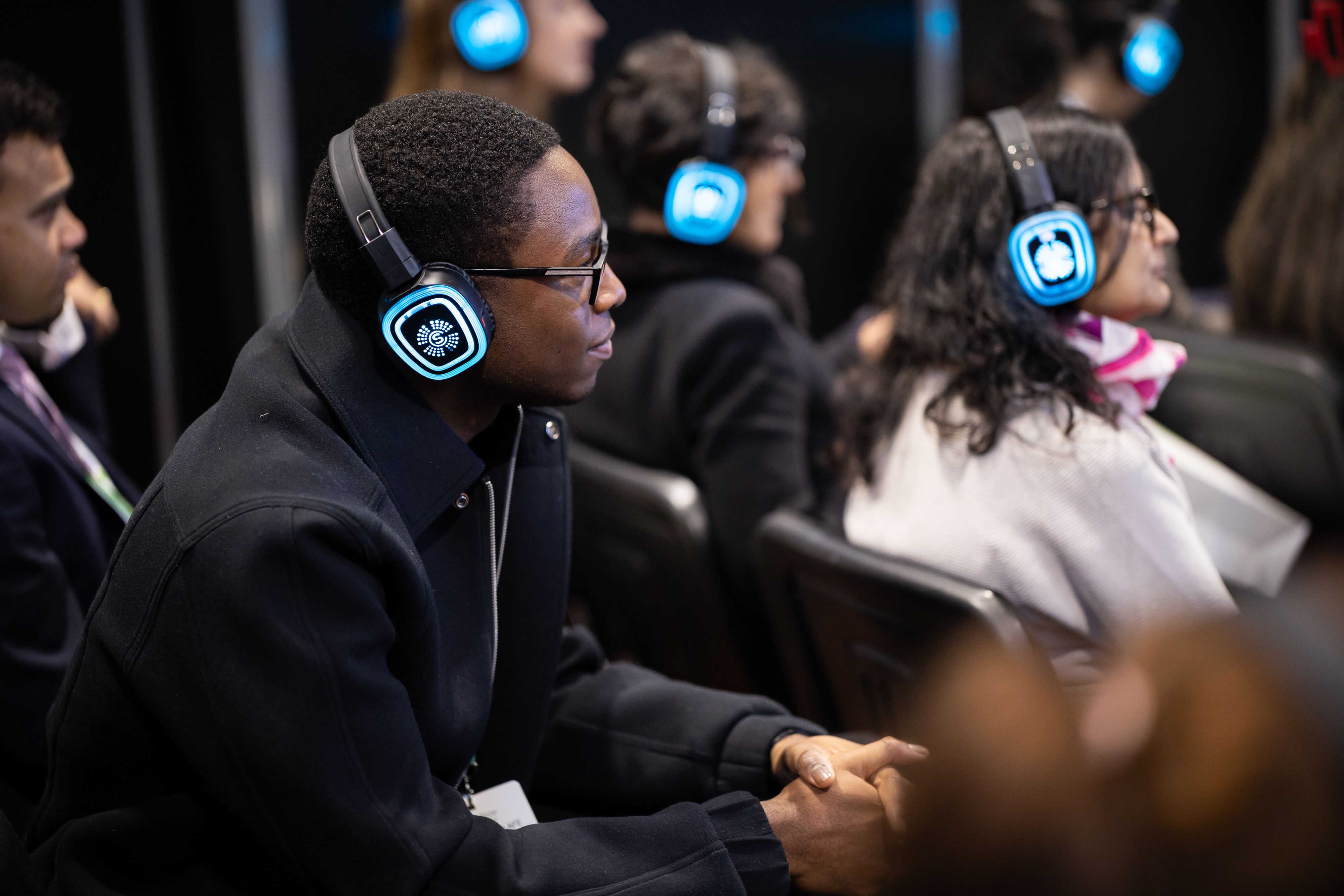 Man listening to session