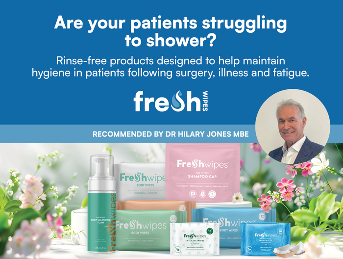 DR HILARY JONES ATTENDING THE PHARMACY SHOW WITH freshWIPES