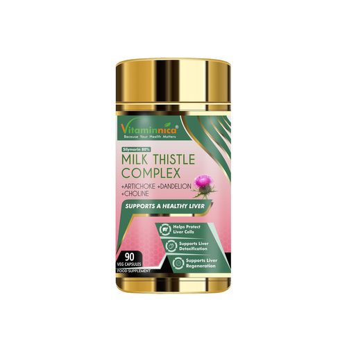 Vitaminnica Milk Thistle Complex | 80% Silymarin | High Strength Complex with Artichoke, Dandelion Root and Choline