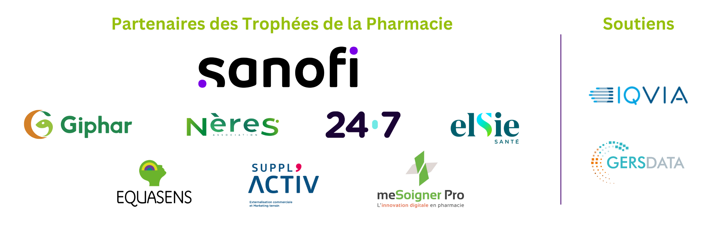 Partenaires et soutiens Trophées Pharmacie 2026