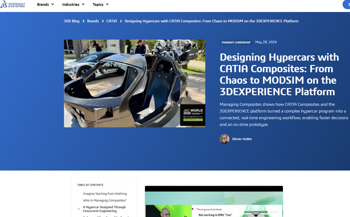 Designing Hypercars with CATIA Composites: From Chaos to MODSIM on the 3DEXPERIENCE Platform