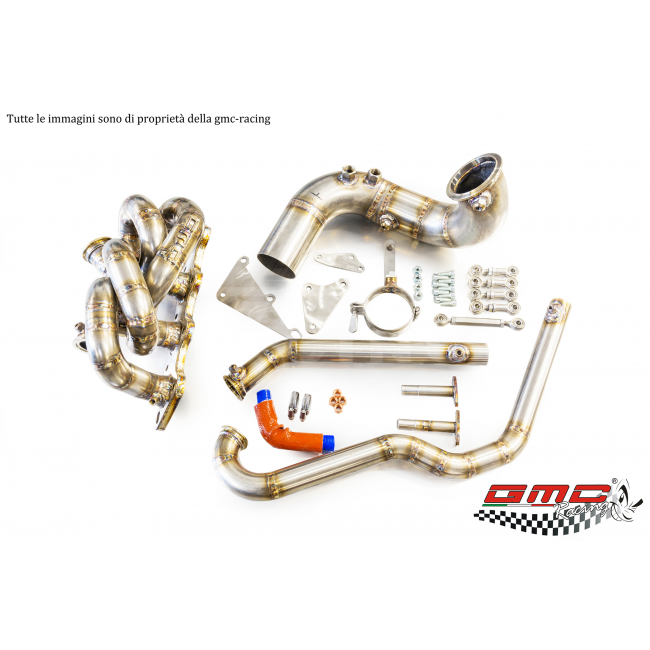 MANIFOLD FOR MITSUBISHI LANCER EVO VI-VII-VIII-IX WITH T4 TWINSCROLL TURBO CONNECTION, DOUBLE EXTERNAL WASTEGATE, DOWNPIPE KIT