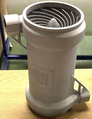 Additively manufactured intercooler for motorsport