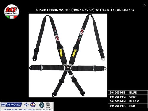 6-point harness FIA Approved (8853-2016)
