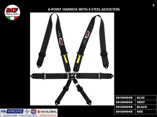 6-point harness FIA Approved (8853-2016)