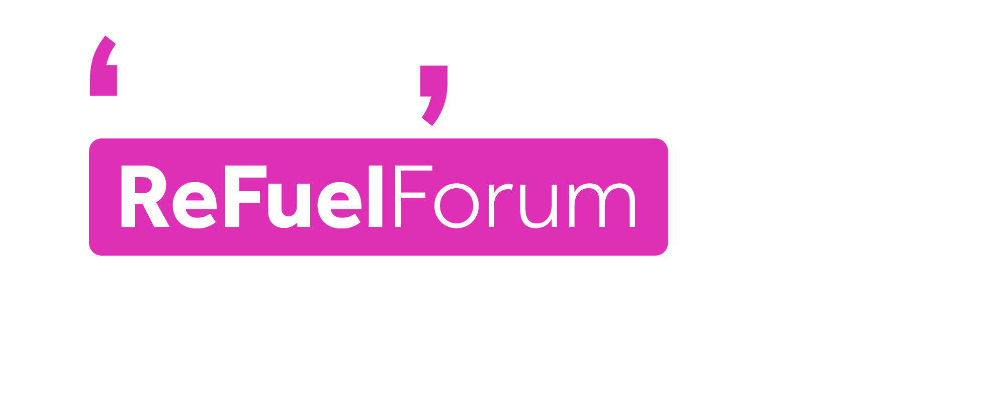 ReFuel Forum MENA 2026 logo in white with pink