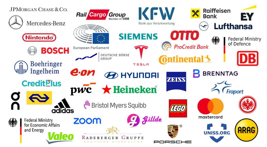 Logos of companies represented by our 2025 attendees