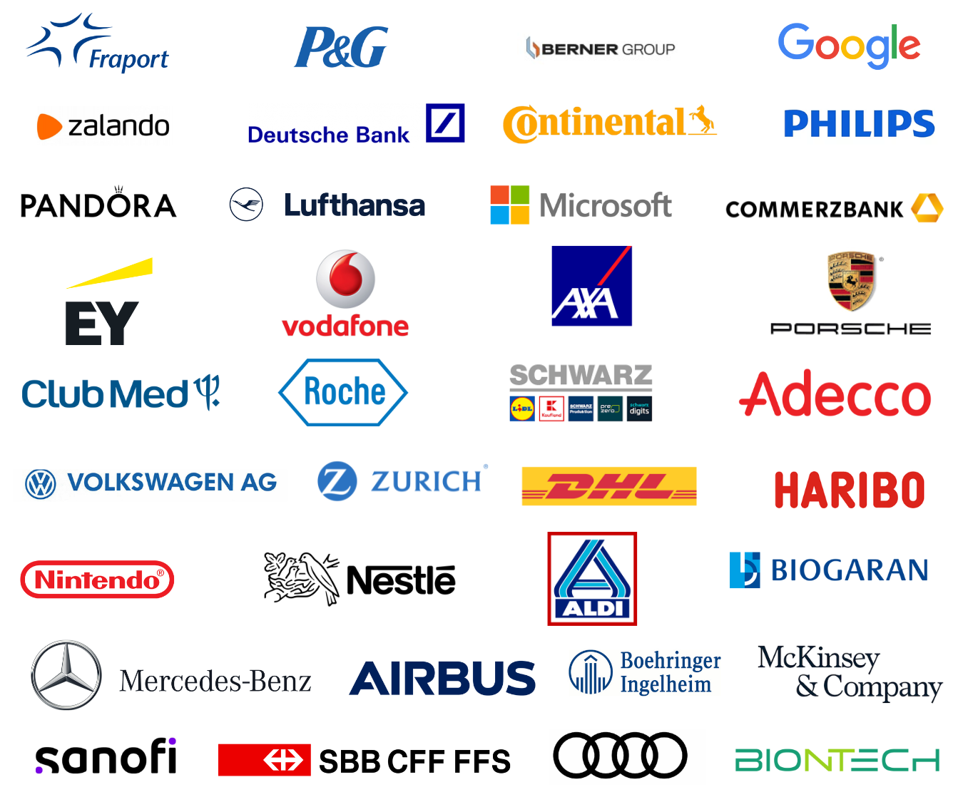 Logos of companies represented by our 2024 attendees