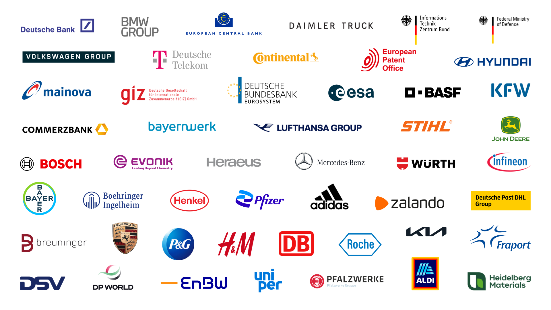 Logos of companies represented by our 2026 attendees