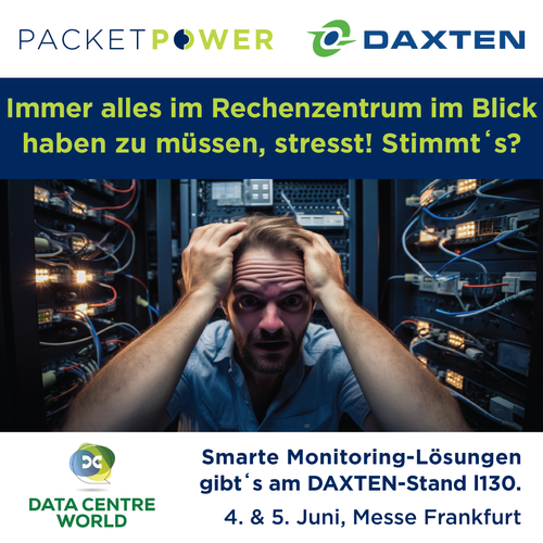Immer alles im Rechenzentrum im Blick haben zu müssen stresst! Entspannung gibt's am DAXTEN Stand I130.
