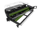 1U 48 Ports SC SX/LC DX Pivot Patch Panel