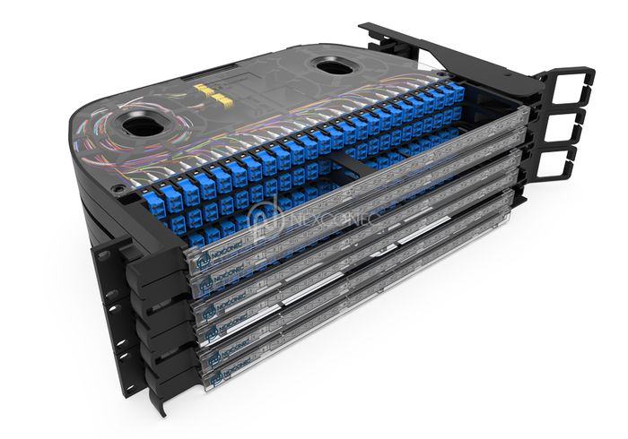 3U MTP®/MPO (BASE-12) - LC/SC PIVOT PATCH PANEL