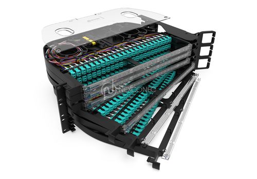 3U MTP®/MPO (BASE-12) - LC/SC PIVOT PATCH PANEL