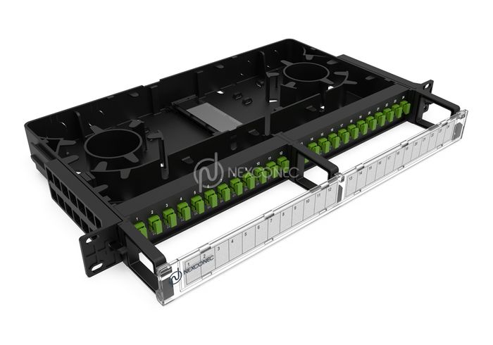1U 24 Ports SC SX/LC DX Sliding Patch Panel