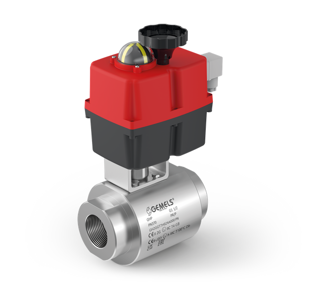 GHP ball valve with actuator