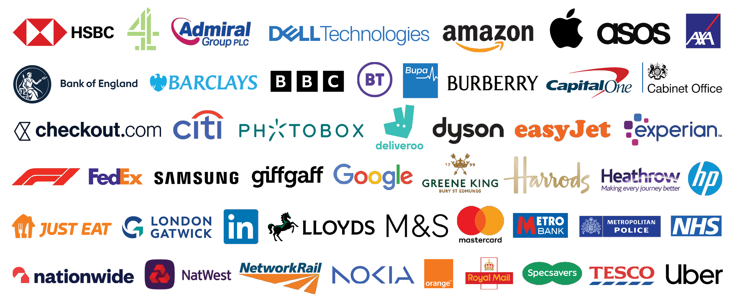 Logos of companies represented by our 2025 attendees