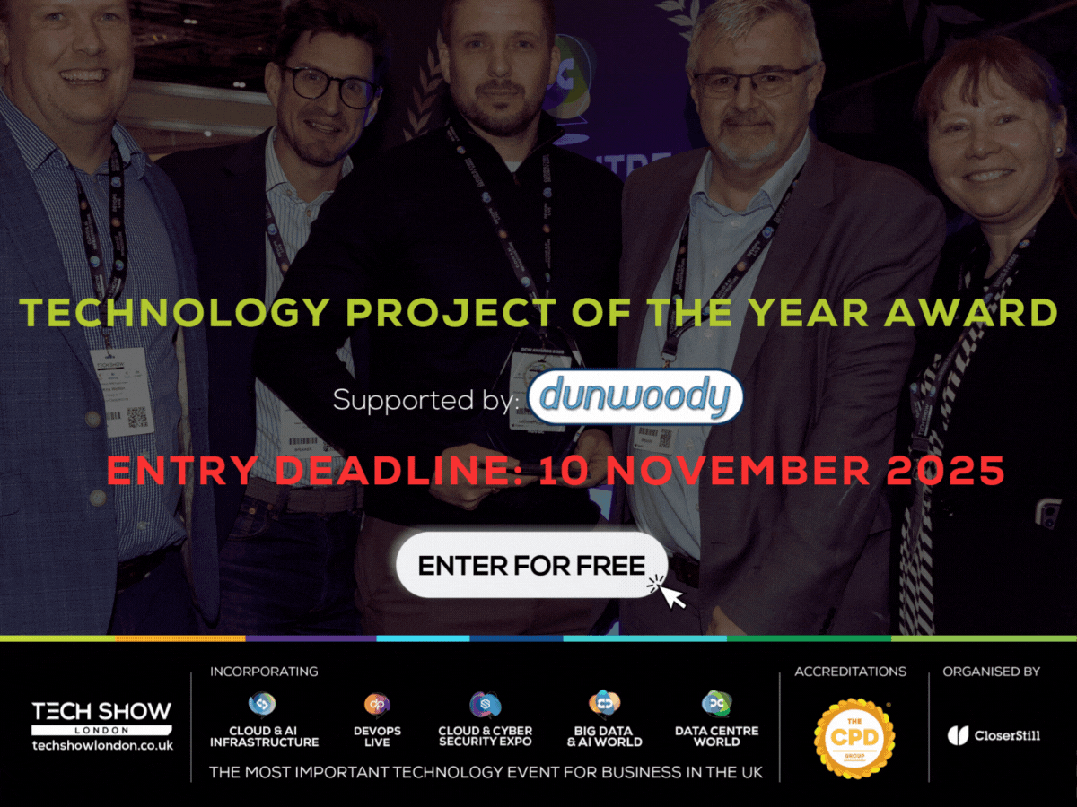 Only 4 weeks left to enter the Technology Project of the Year Award at Tech Show London