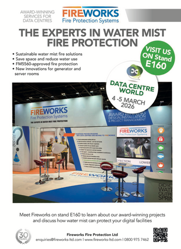 FIREWORKS AT DATA CENTRE WORLD 2026 TO SHOWCASE SUSTAINABLE WATER MIST FIRE PROTECTION