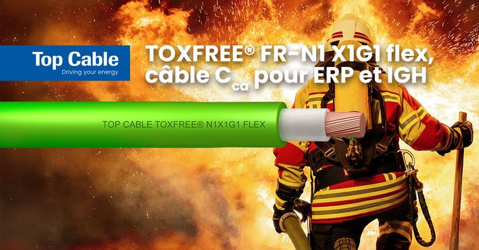 TOXFREE® FR N1X1G1 flex, un câble de puissance adapté aux ERP et IGH