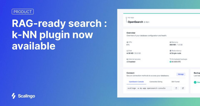  Recherche vectorielle sur Scalingo : le plugin k-NN disponible pour OpenSearch®