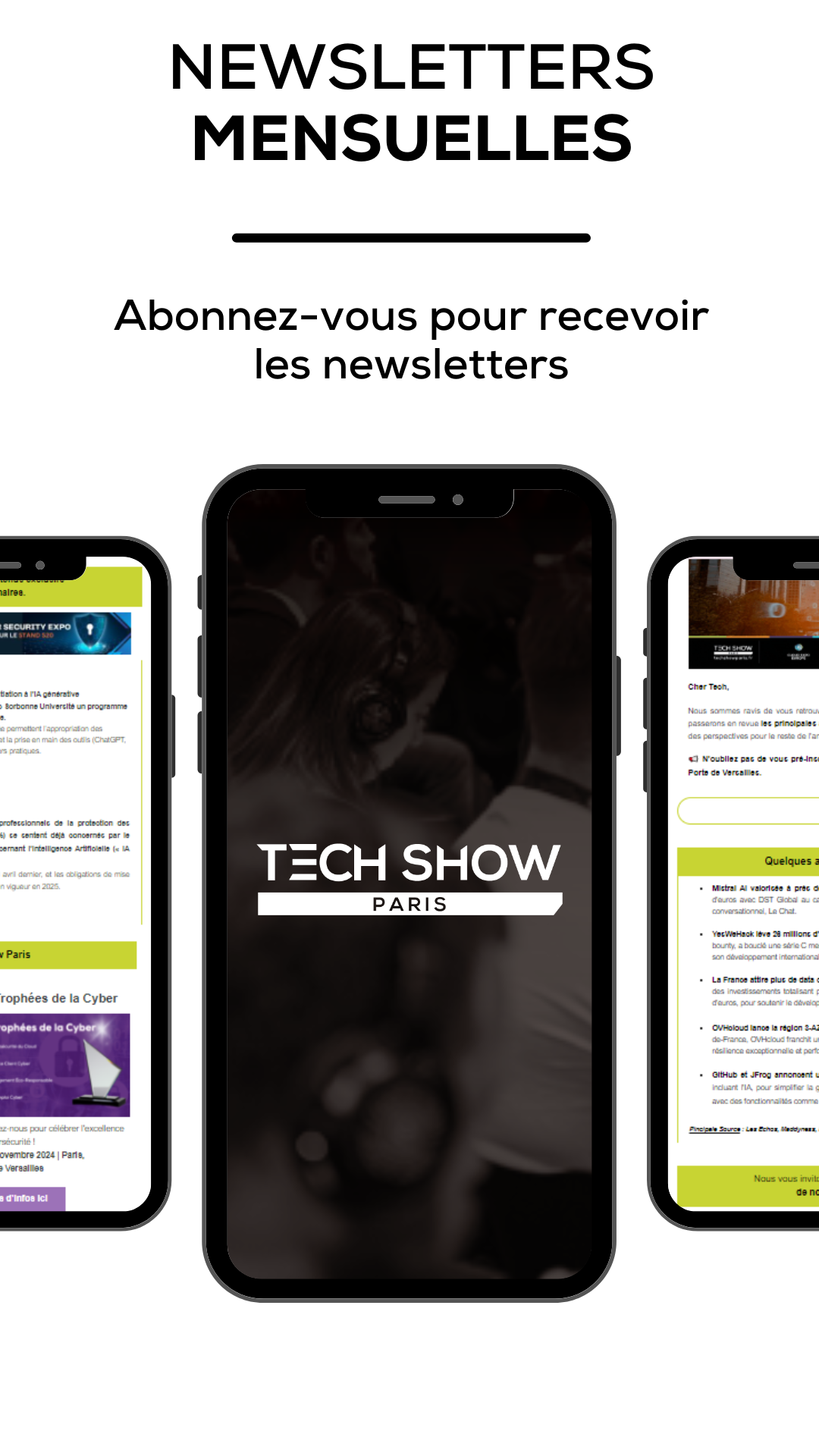 Newsletter mensuelle Tech Show Paris