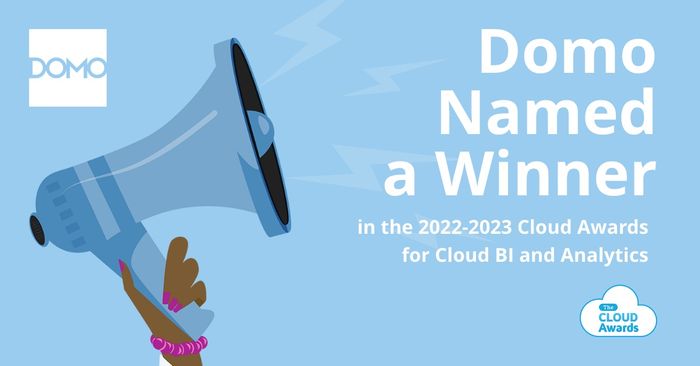 Domo Named a Winner in the 2022-2023 Cloud Awards for Cloud BI and Analytics