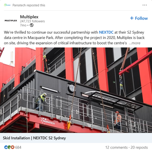 Our work with Multiplex for NEXT DC