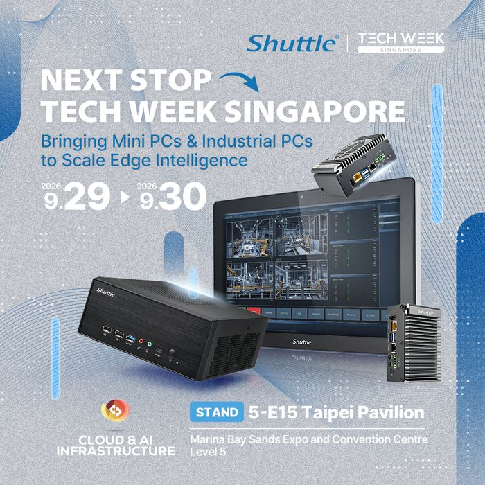 Shuttle to Showcase Compact Edge AI and Industrial Computing Platforms at Tech Week Singapore 2026