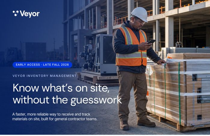 Veyor Opens Early Access to Inventory Management for General Contractors