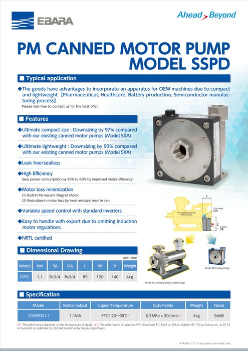 PM CANNED MOTOR PUMP