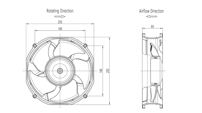 DC 180mm Axial Fan