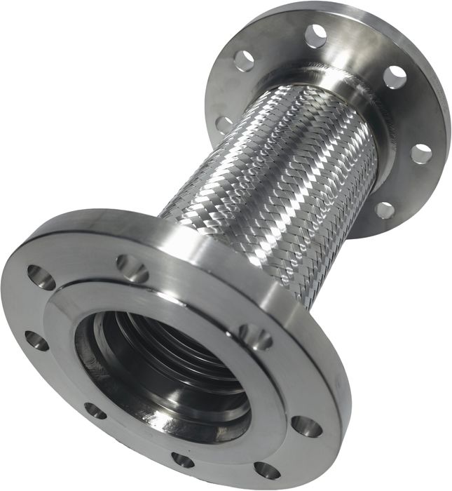 Flange connection metal hose