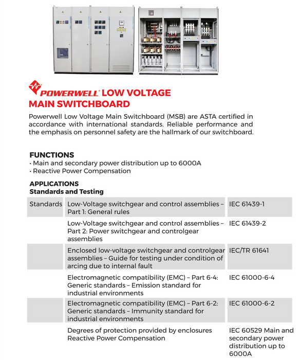Low Voltage Main Switchboard