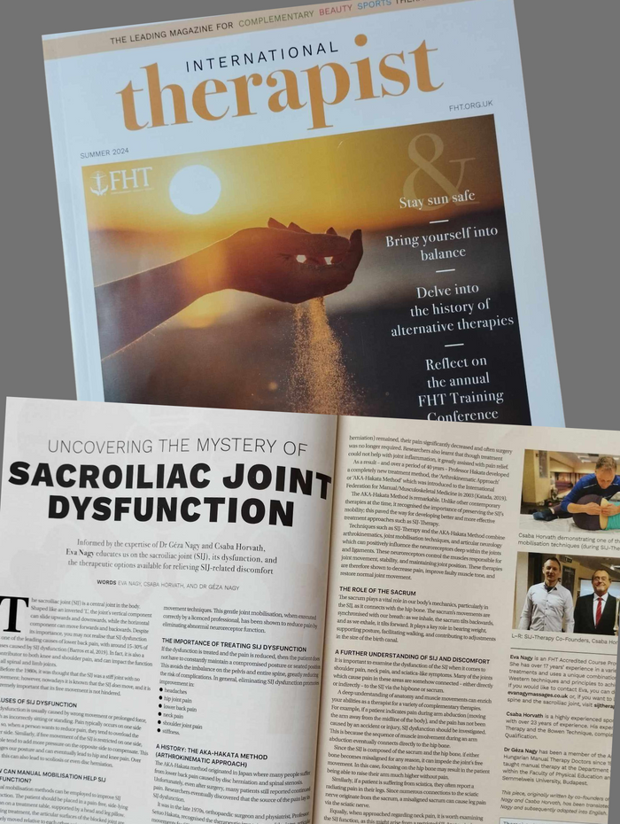 SIJ-Therapy in the International therapist magazine