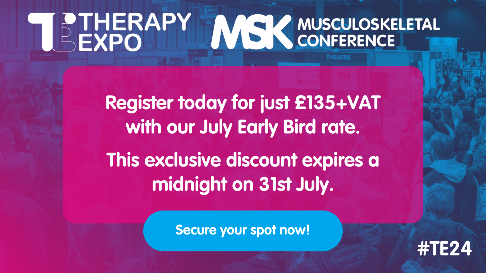 July early bird discount is expiring soon