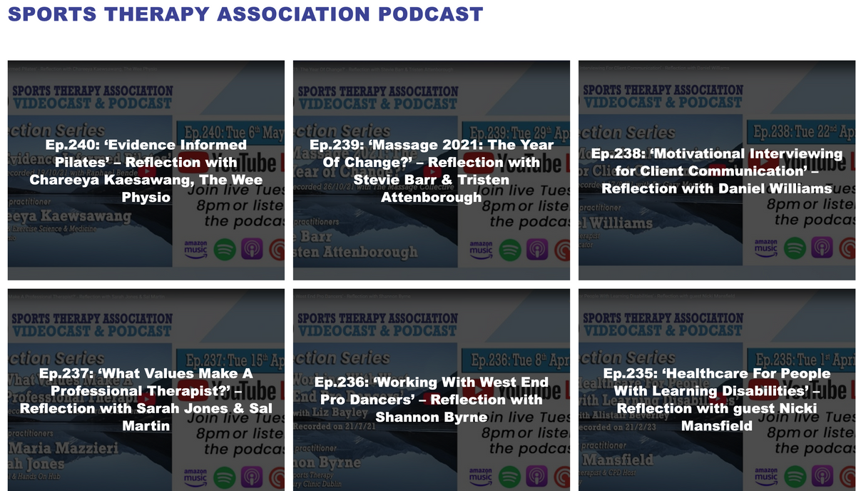 Sports Therapy Association Podcast