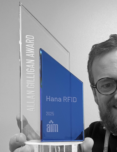 Hana RFID Honored with the Prestigious Allan Gilligan Award by AIM Global