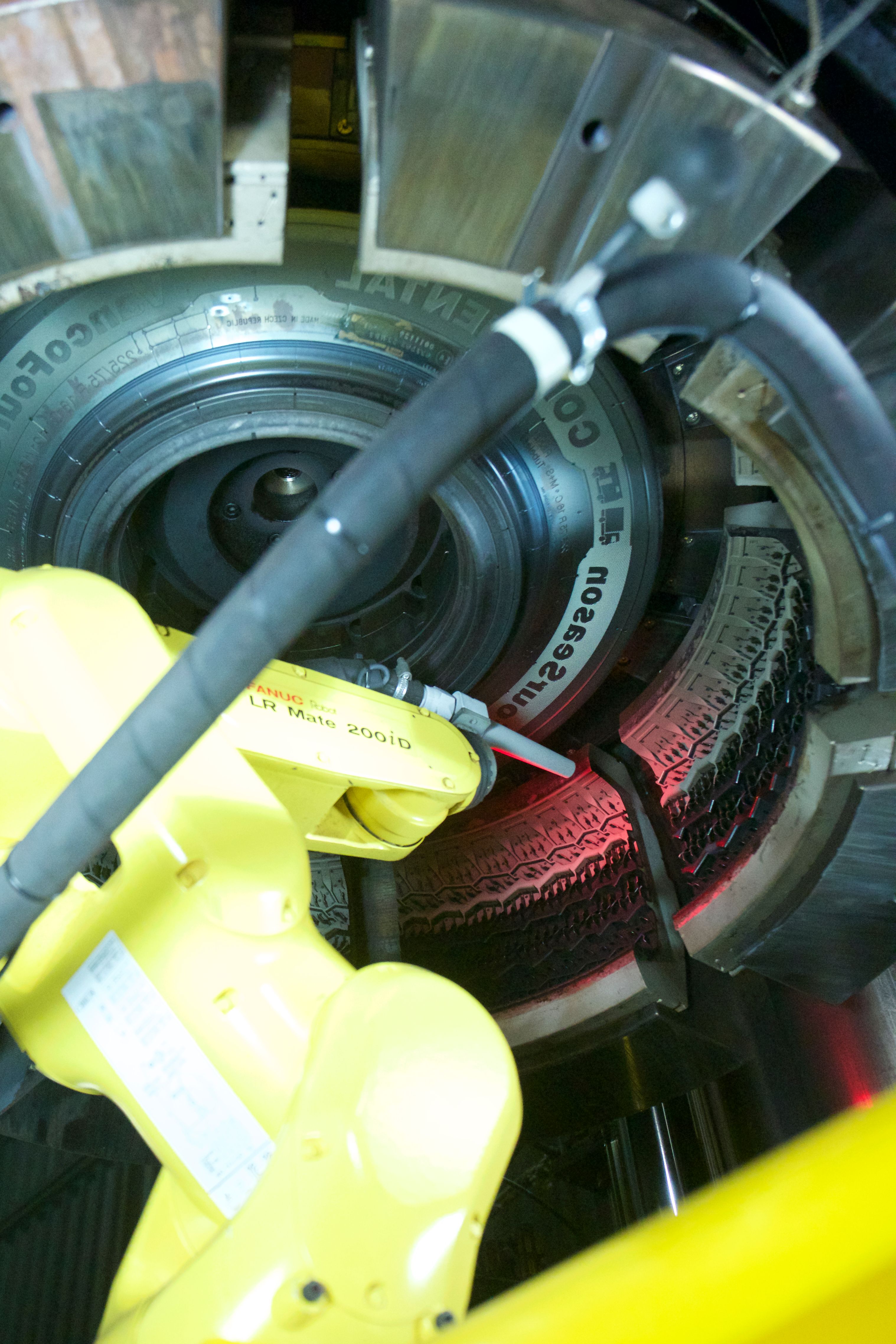 Online robotic mold cleaning