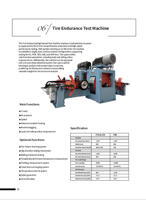 TMSI Tire Endurance Test Machine