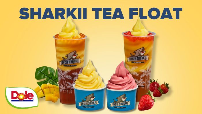 Uncle Sharkii Poke Bar Partners with DOLE SOFT SERVE to Launch Sharkii Tea Float Just in Time for Summer!