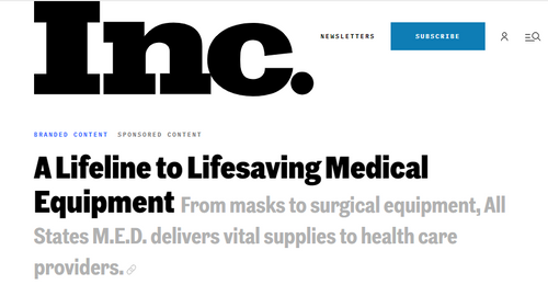 A Lifeline to Lifesaving Medical EquipmentFrom masks to surgical equipment, All States M.E.D. delivers vital supplies to health care providers.