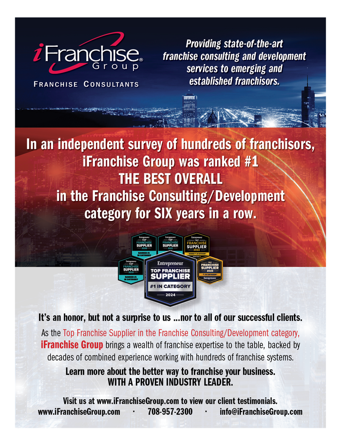 Top Franchise Supplier Award!