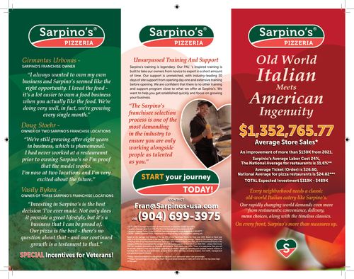 Sarpino's Brochure