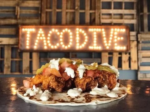 Taco Dive food and vibe!