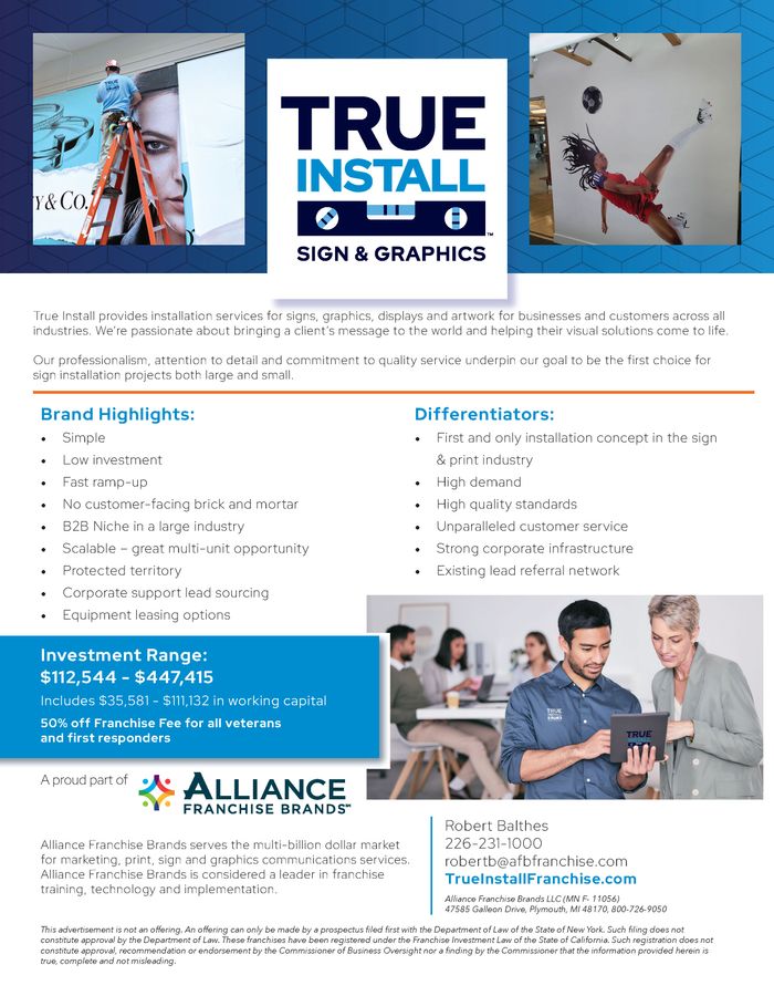 True Install Informational Flyer