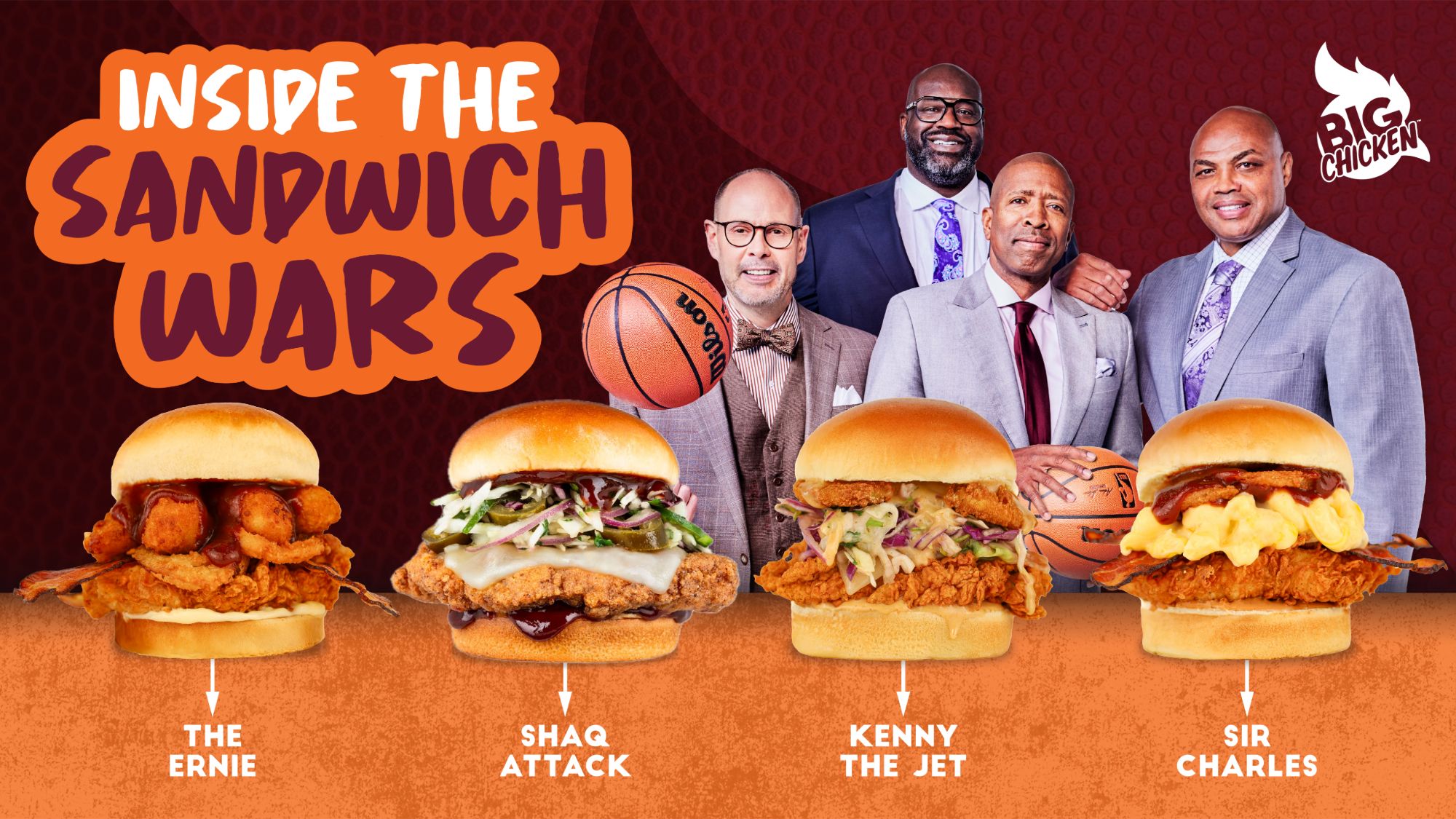 Four All-Stars, Four BIG Sandwiches: Basketball Legend Shaquille O’Neal Tips Off Big Chicken’s “Inside The Sandwich Wars”