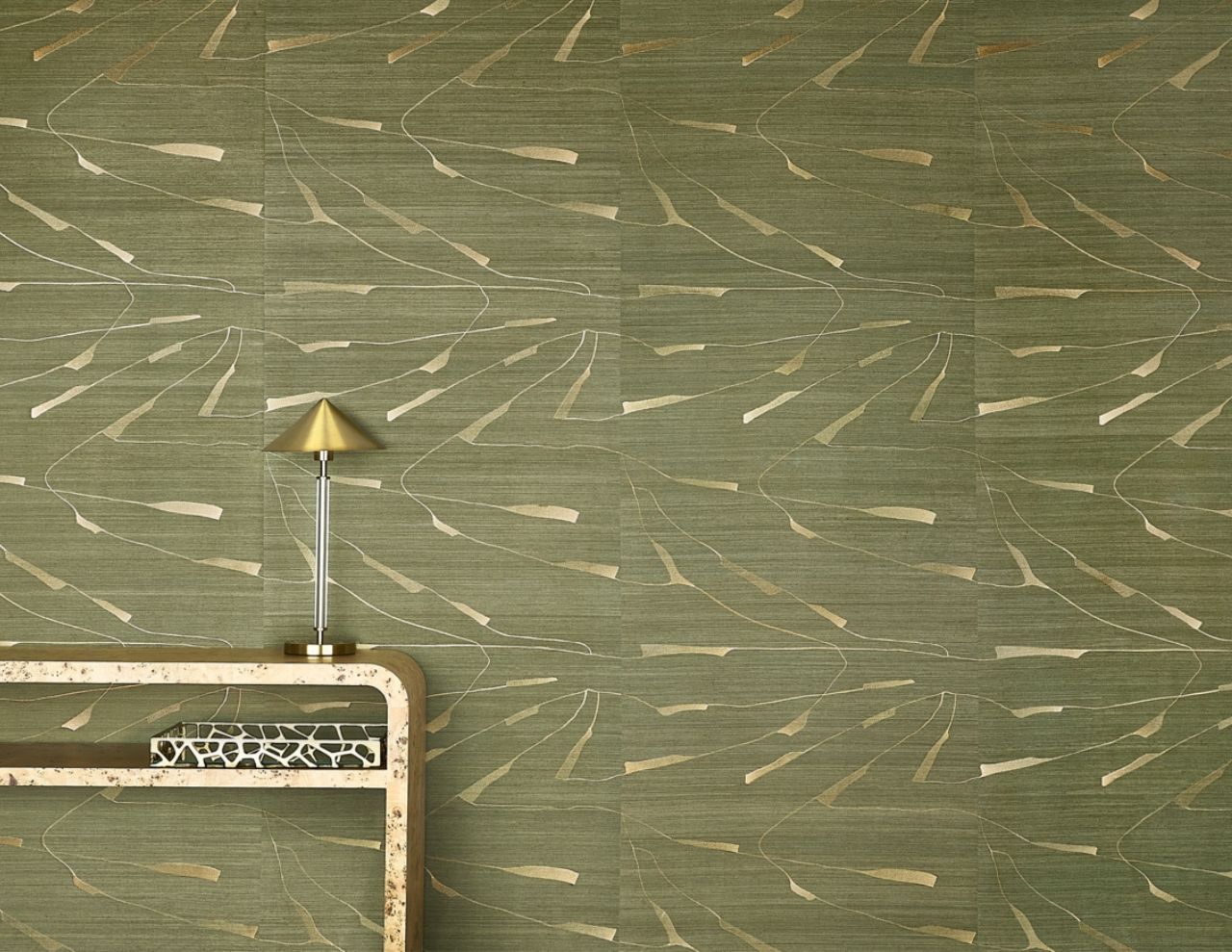 Phillip Jefries Threadwork Olive Trace