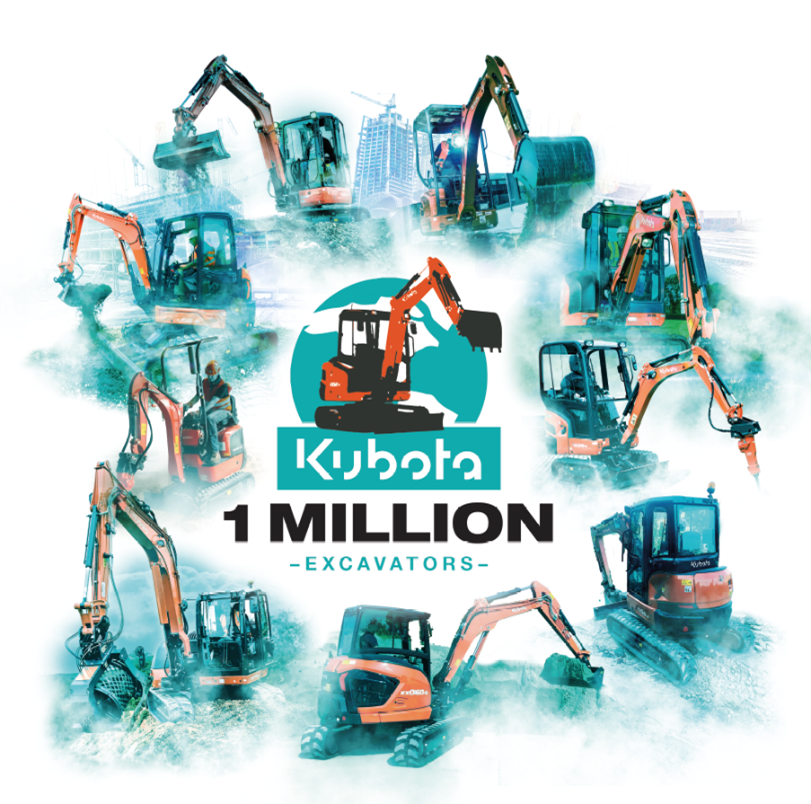 Kubota produces its millionth excavator