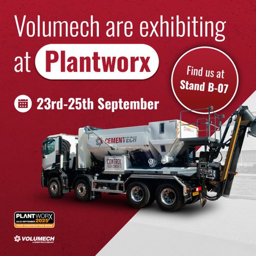 Volumech to showcase the Cemen Tech C60 fully automated volumetric concrete mixer at PlantWorx