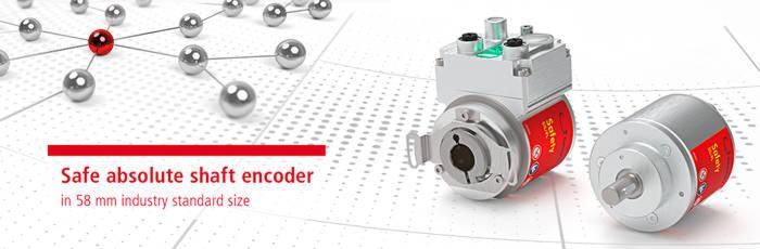 Currently smallest absolute rotary encoder for applications requiring SIL 3 safety.